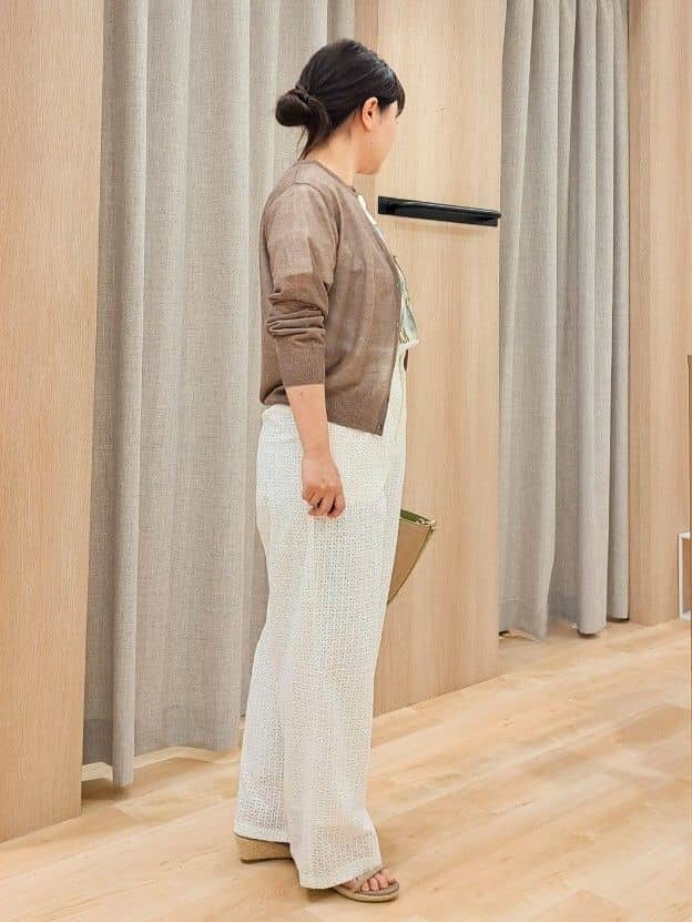 ふるさんの「grove｜【雑誌掲載】洗えるシアーカーディガン」を使ったコーディネート