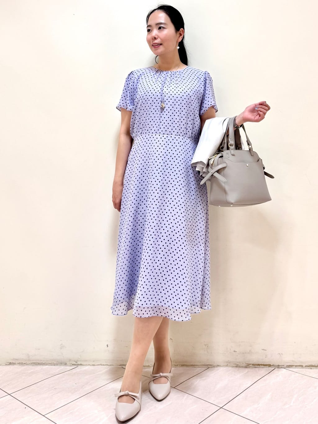 rincoさんの「Reflect｜◆【夏SALE／WEB先行カラーあり／マシンウォッシュ可】コツキ幾何柄ワンピース」を使ったコーディネート