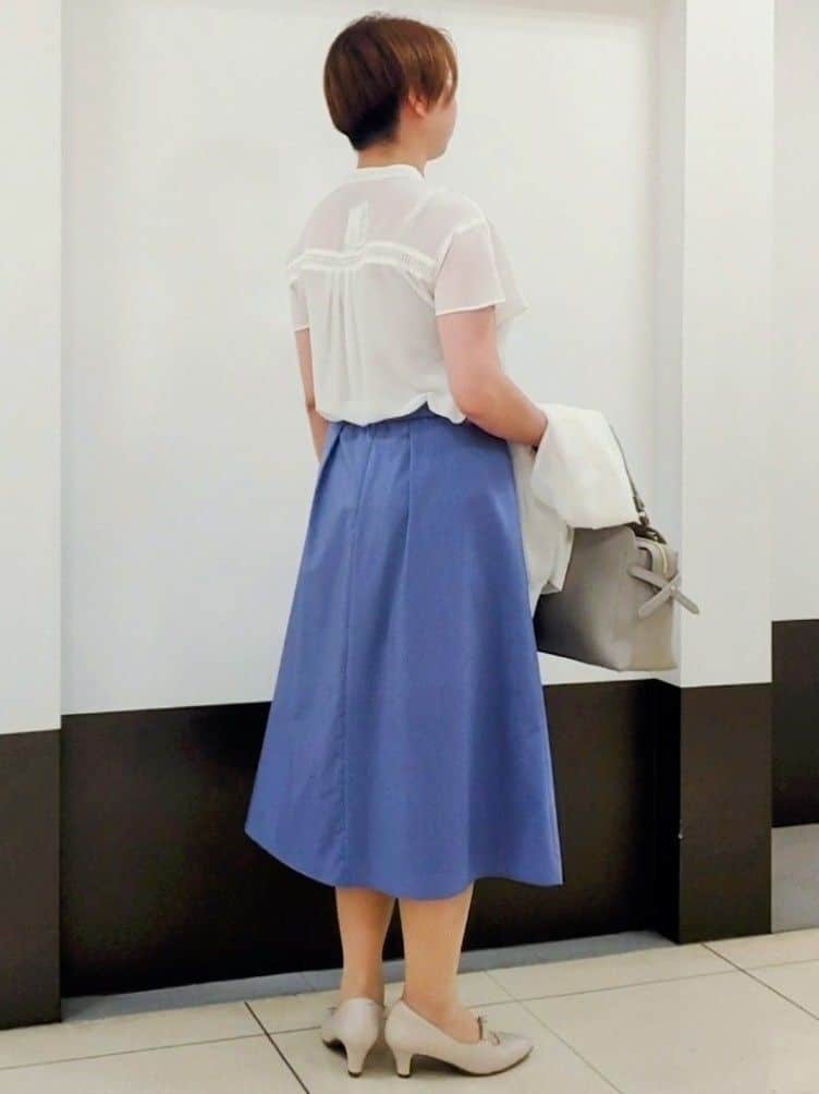 じゅりさんの「Reflect｜◆【選べる7色◎／手洗い可】フロントピンタックデザインブラウス」を使ったコーディネート