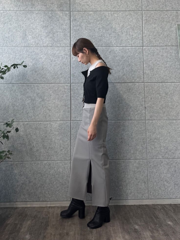 designer yukaさんの「CODE A｜design knit tank」を使ったコーディネート