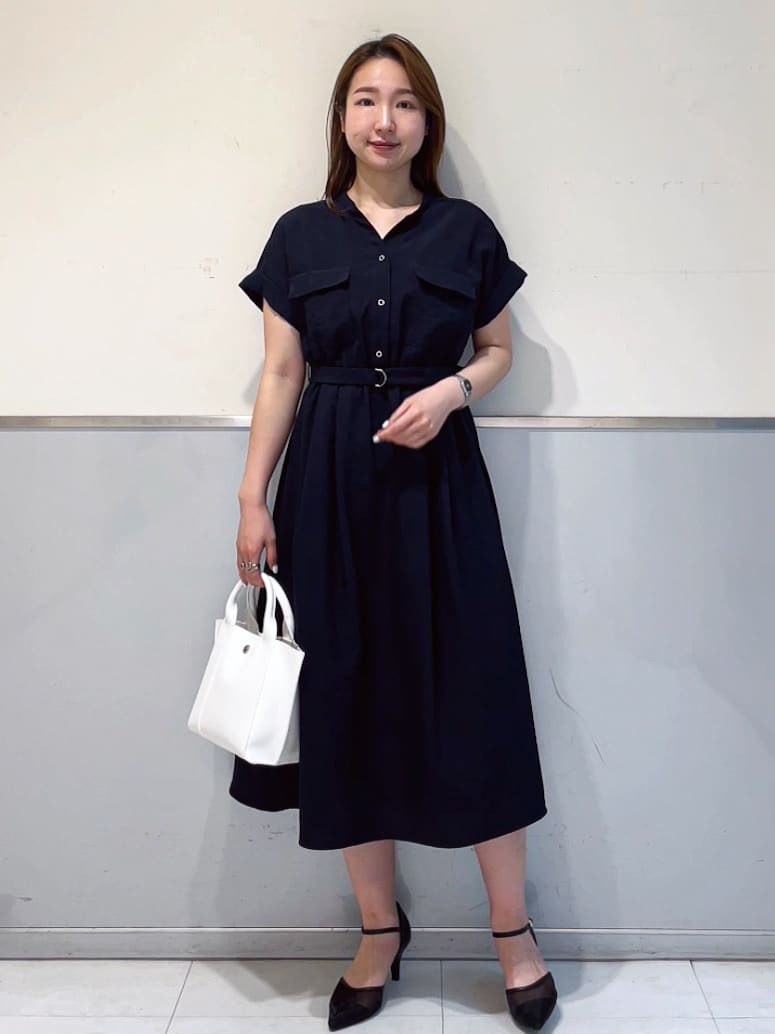 ミーさんの「index｜《7色展開／XS-LLサイズ》ダブルポケットスキッパーシャツワンピース【吸水速乾／防シワ／イージーア」を使ったコーディネート