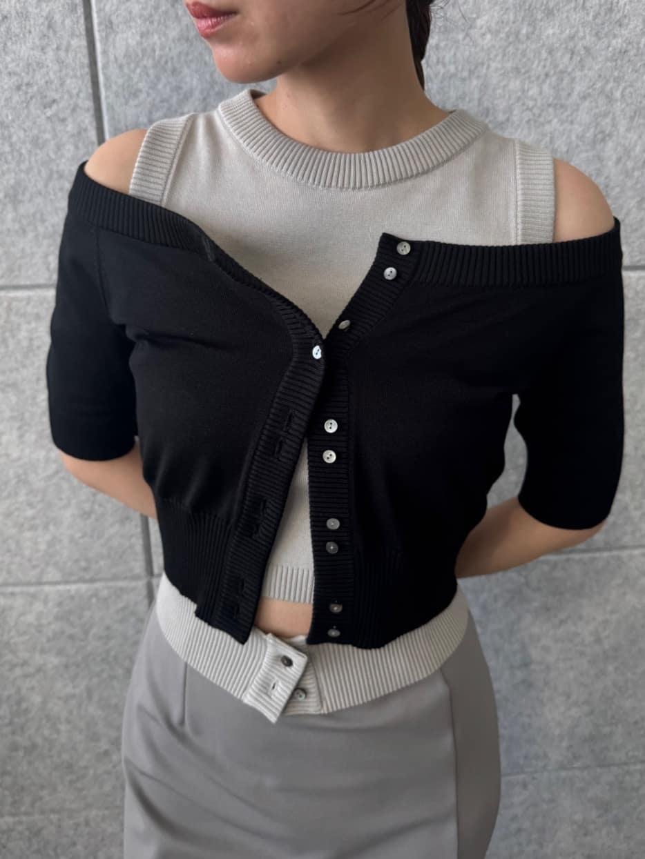 designer yukaさんの「CODE A｜design knit tank」を使ったコーディネート