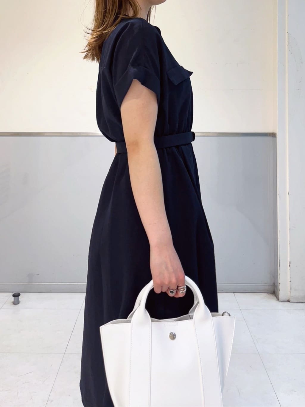 ミーさんの「index｜《7色展開／XS-LLサイズ》ダブルポケットスキッパーシャツワンピース【吸水速乾／防シワ／イージーア」を使ったコーディネート