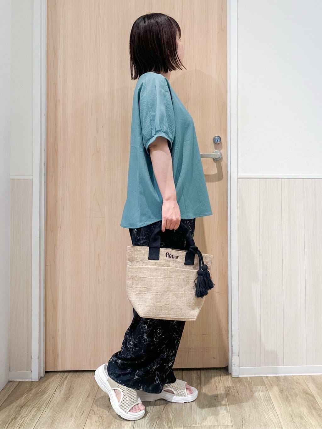 mimoさんの「SHOO･LA･RUE｜◆ニットスニーカーサンダル」を使ったコーディネート