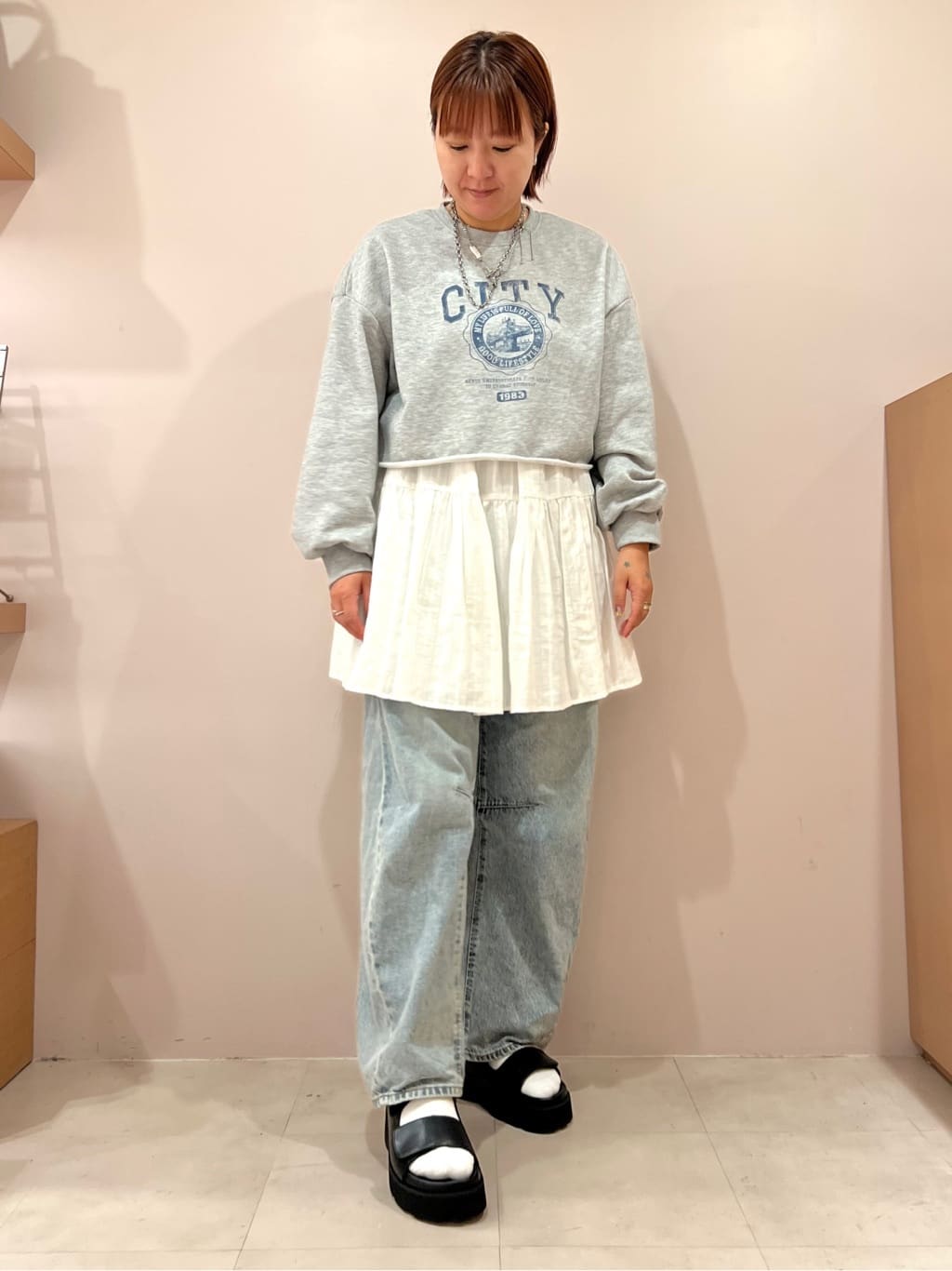 TAKAさんの「ESPERANZA｜ダブルベルト厚底サンダル」を使ったコーディネート