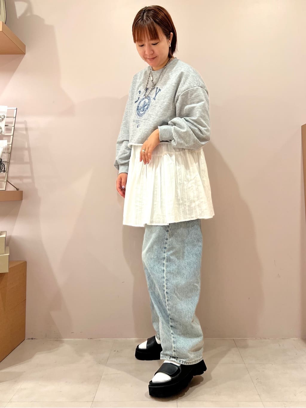 TAKAさんの「ESPERANZA｜ダブルベルト厚底サンダル」を使ったコーディネート