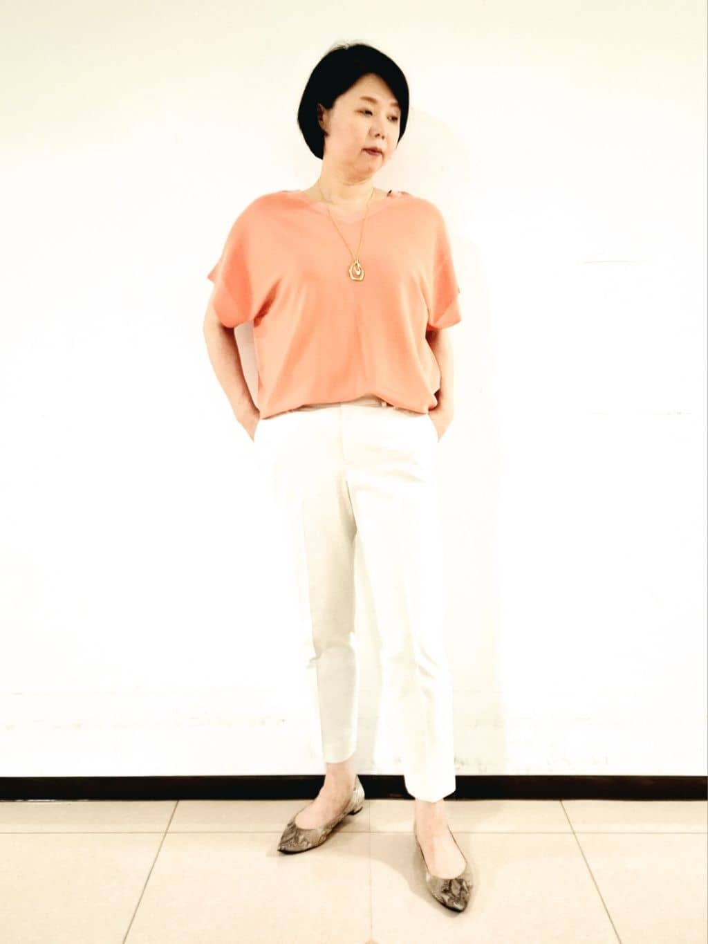 ねぎさんの「UNTITLED｜◆ビッグトップネックレス」を使ったコーディネート