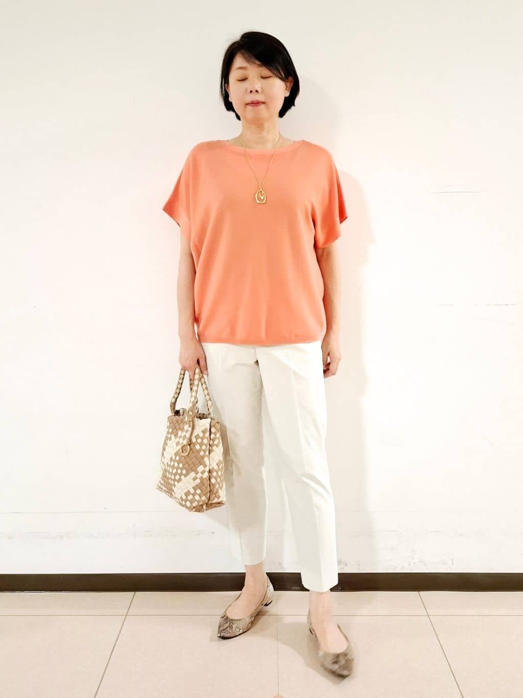 ねぎさんの「UNTITLED｜◆ビッグトップネックレス」を使ったコーディネート