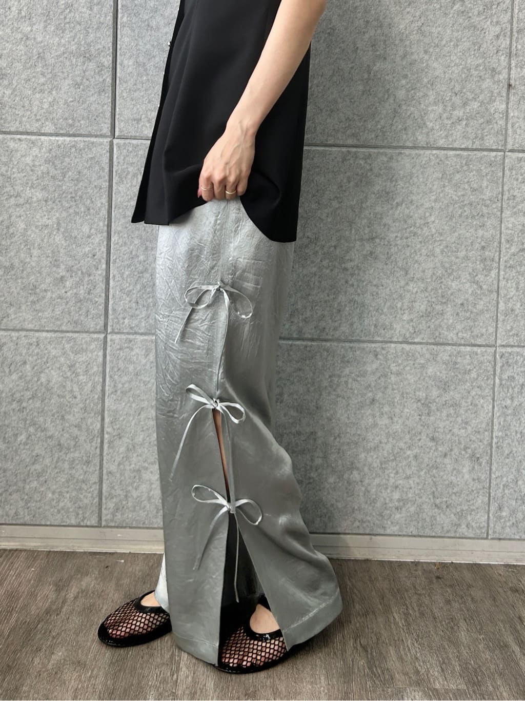 harunaさんの「CODE A｜ribbon easy pants」を使ったコーディネート