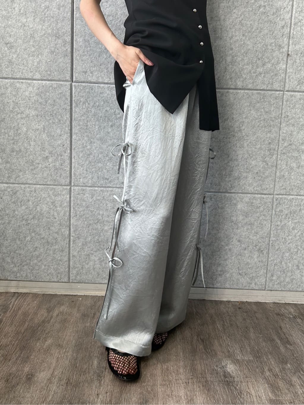 harunaさんの「CODE A｜ribbon easy pants」を使ったコーディネート