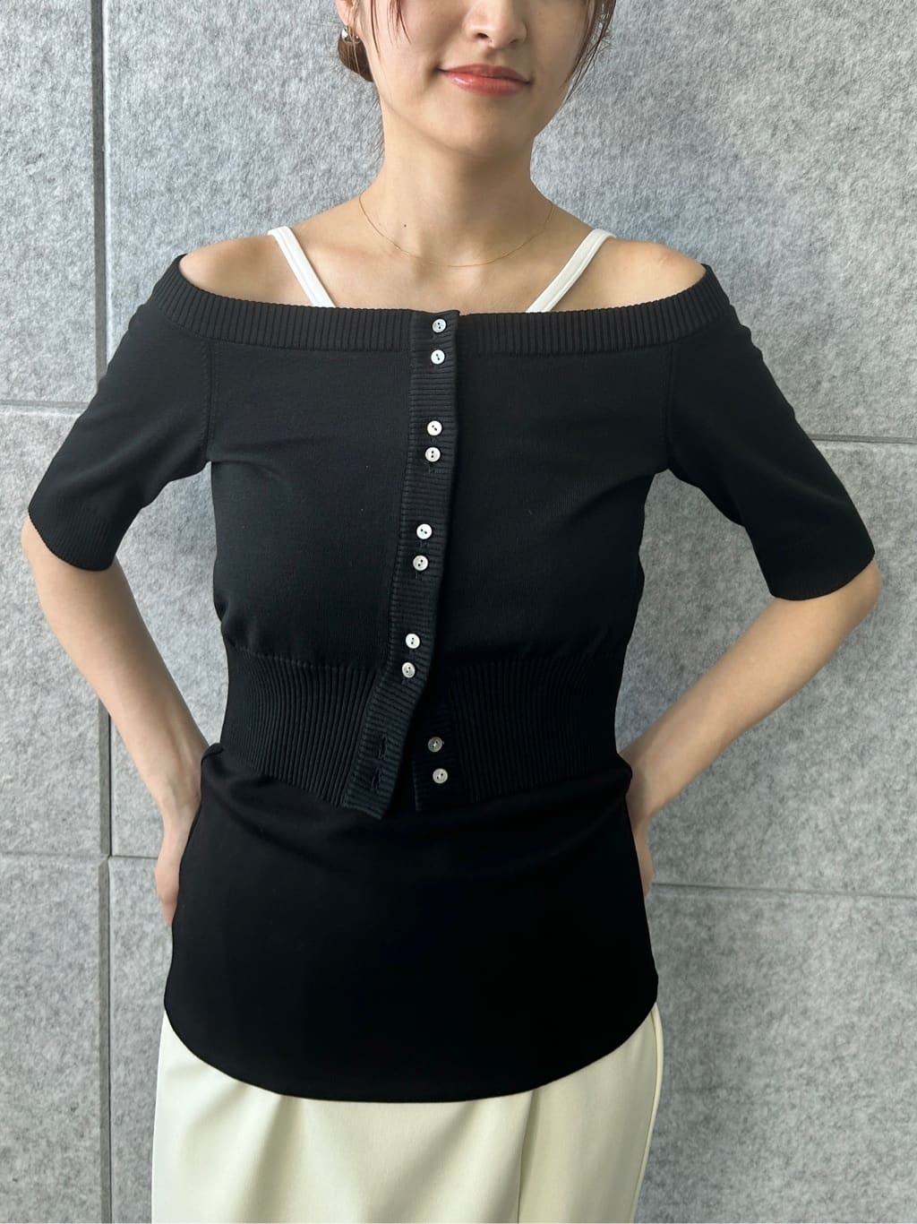 harunaさんの「CODE A｜【Cup-in】design cut camisole」を使ったコーディネート