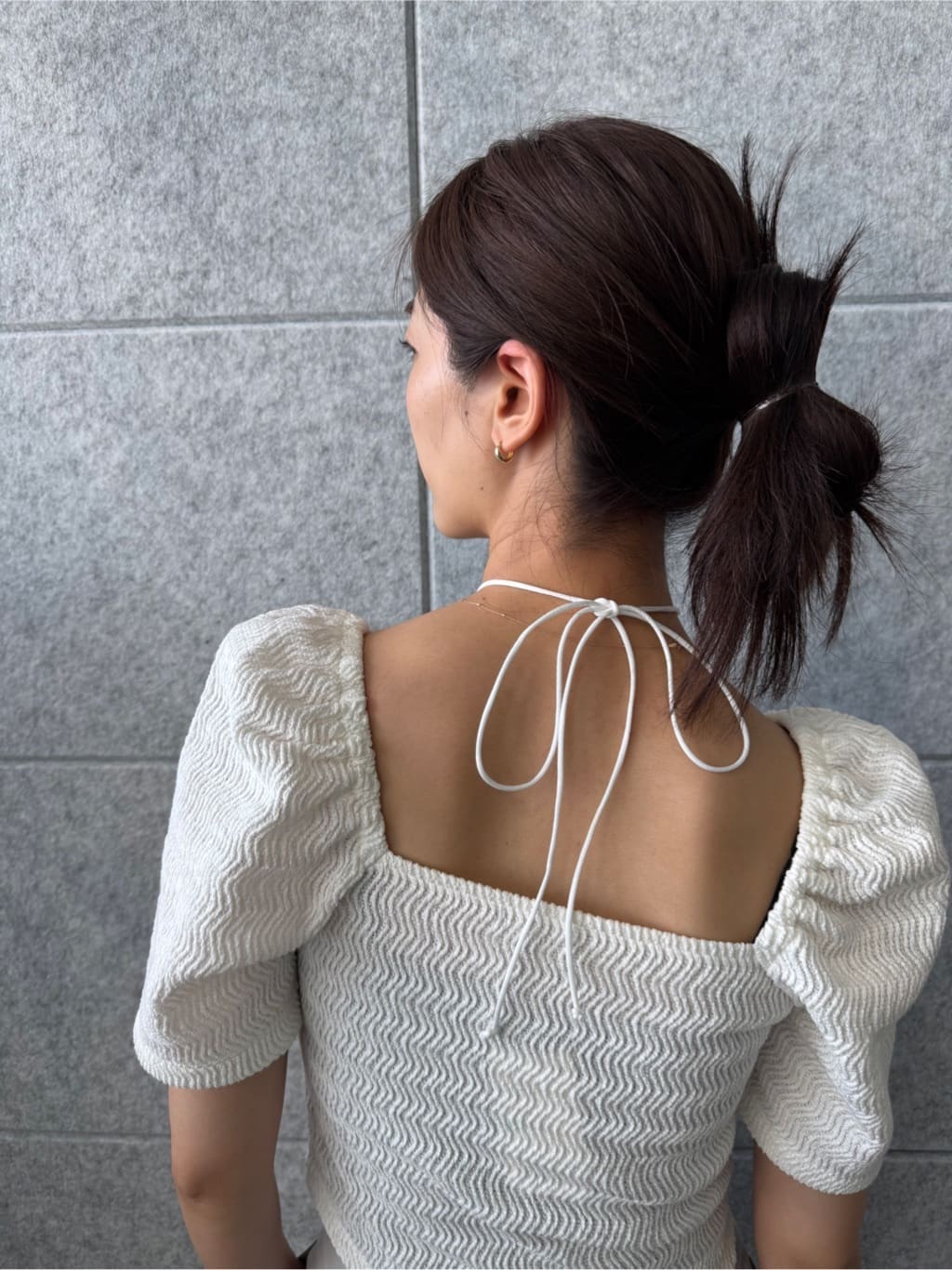 uchi__yamaさんの「CODE A｜gather puff jersey tops」を使ったコーディネート