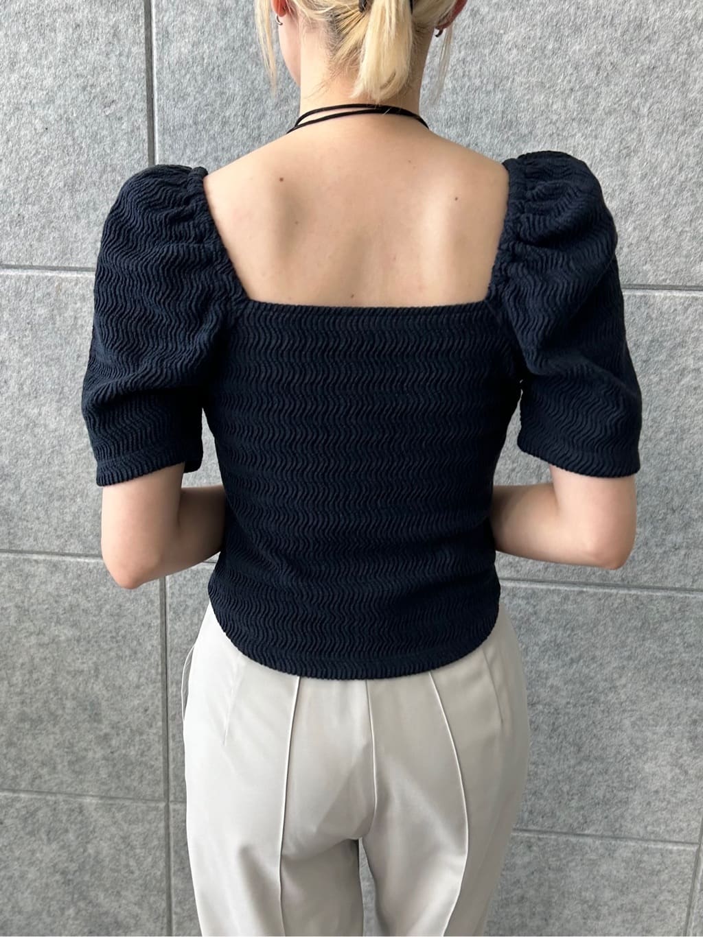 honoka Aさんの「CODE A｜gather puff jersey tops」を使ったコーディネート