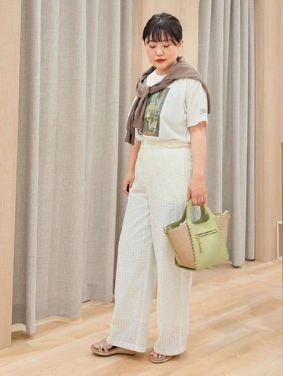 ふるさんの「grove｜【雑誌掲載】洗えるシアーカーディガン」を使ったコーディネート