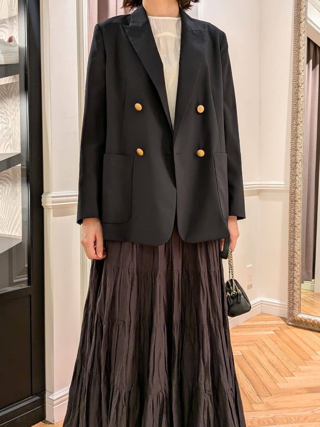 saoriさんの「DRESSTERIOR｜◆洗える/コットンボイルティアードスカート」を使ったコーディネート