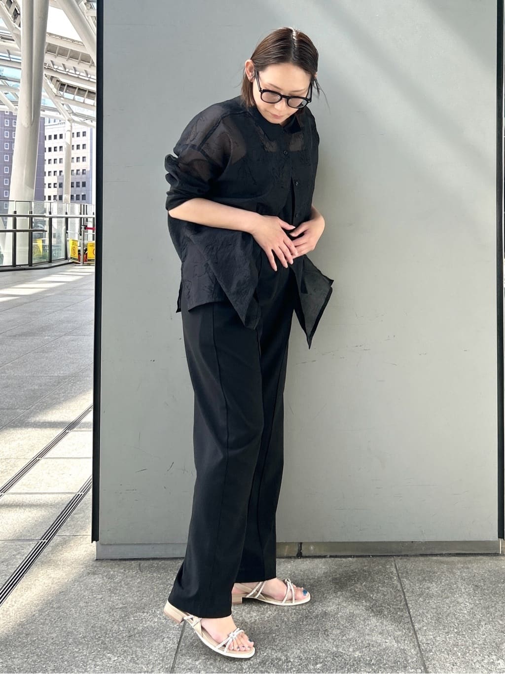 machikoさんの「ESPERANZA｜ラインストーンサンダル」を使ったコーディネート