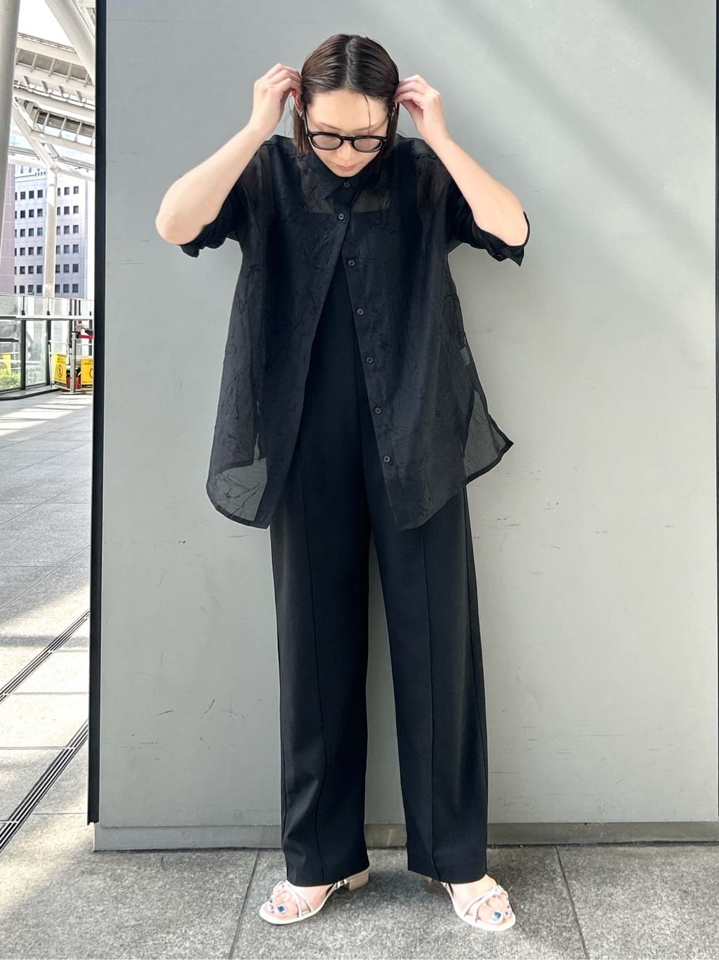 machikoさんの「ESPERANZA｜ラインストーンサンダル」を使ったコーディネート