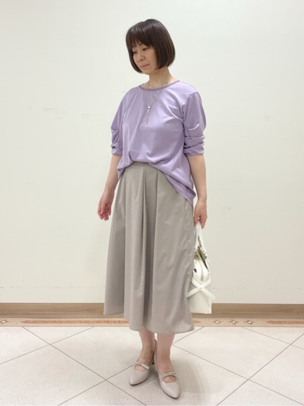 hanaさんの「Reflect｜◆【腰周りカバー】すっきり見えAラインカットソー」を使ったコーディネート