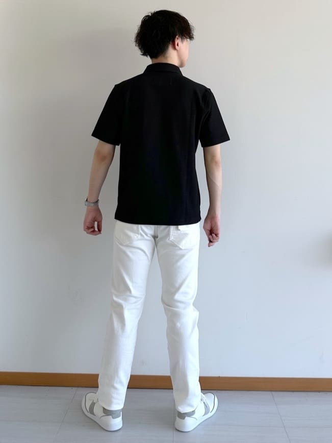 イッシーさんの「TAKEO KIKUCHI｜【抗菌防臭／9色5サイズ展開】ハニカムメランジ ポロシャツ」を使ったコーディネート