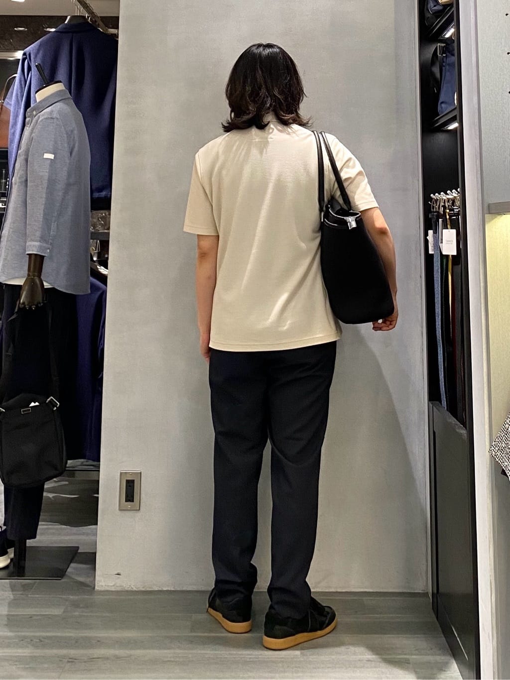 nishiさんの「TAKEO KIKUCHI｜【抗菌防臭／9色5サイズ展開】ハニカムメランジ ポロシャツ」を使ったコーディネート