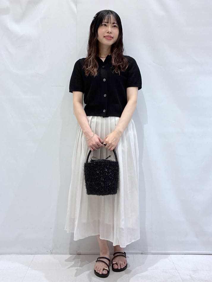 komaさんの「OPAQUE.CLIP｜◆《CLASSY掲載》透かし編みポロニット【洗濯機洗い可】」を使ったコーディネート