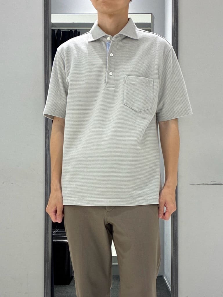 わいずみさんの「TAKEO KIKUCHI｜【抗菌防臭／9色5サイズ展開】ハニカムメランジ ポロシャツ」を使ったコーディネート