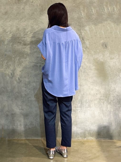 misaさんの「THE SHOP TK｜◆スキッパーシャツ【防シワ/接触冷感/洗濯機OK/セットアップ可】」を使ったコーディネート
