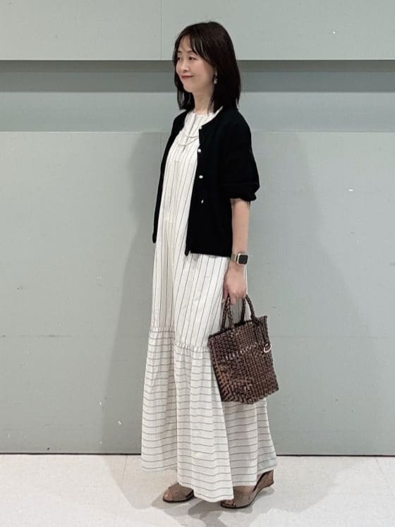 makiさんの「UNTITLED｜メタリックメッシュトート」を使ったコーディネート