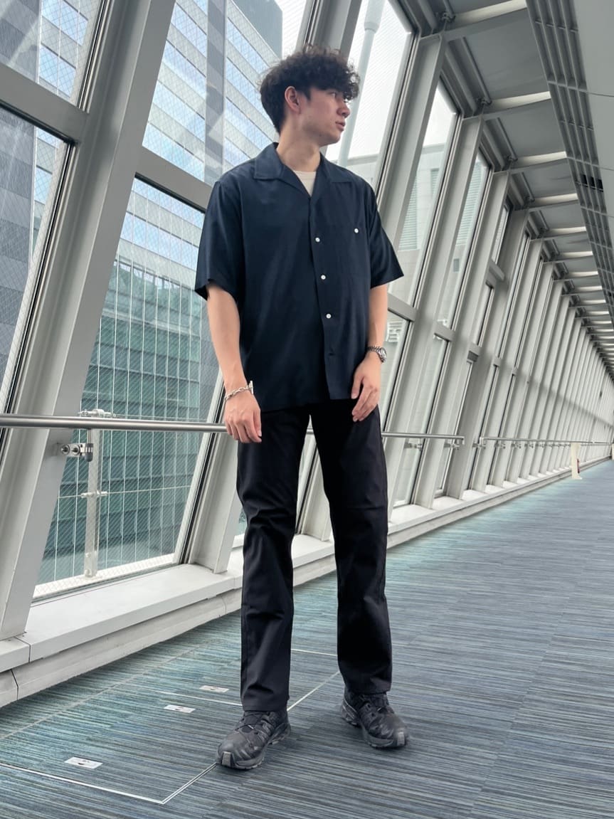 Tsubasaさんの「TAKEO KIKUCHI｜【Made in JAPAN】播州織 ストレッチ パンツ」を使ったコーディネート