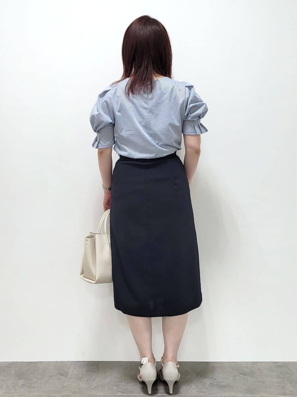 kinaさんの「index｜ストライプジャージタックスリーブトップス【吸水速乾／洗濯機洗い可】」を使ったコーディネート