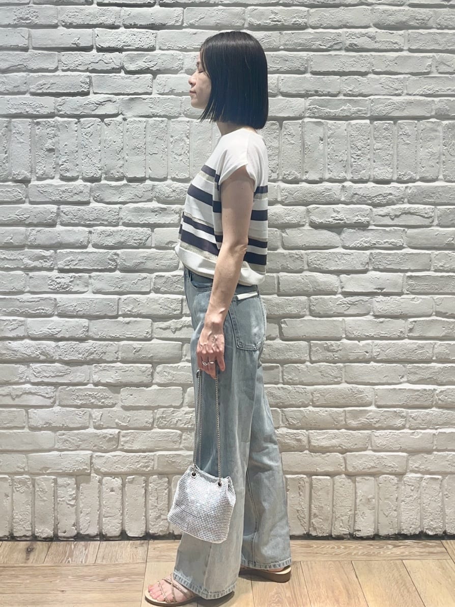 がんさんの「index｜《丈が選べる》ストレートデニムパンツ【洗濯機洗い可】」を使ったコーディネート