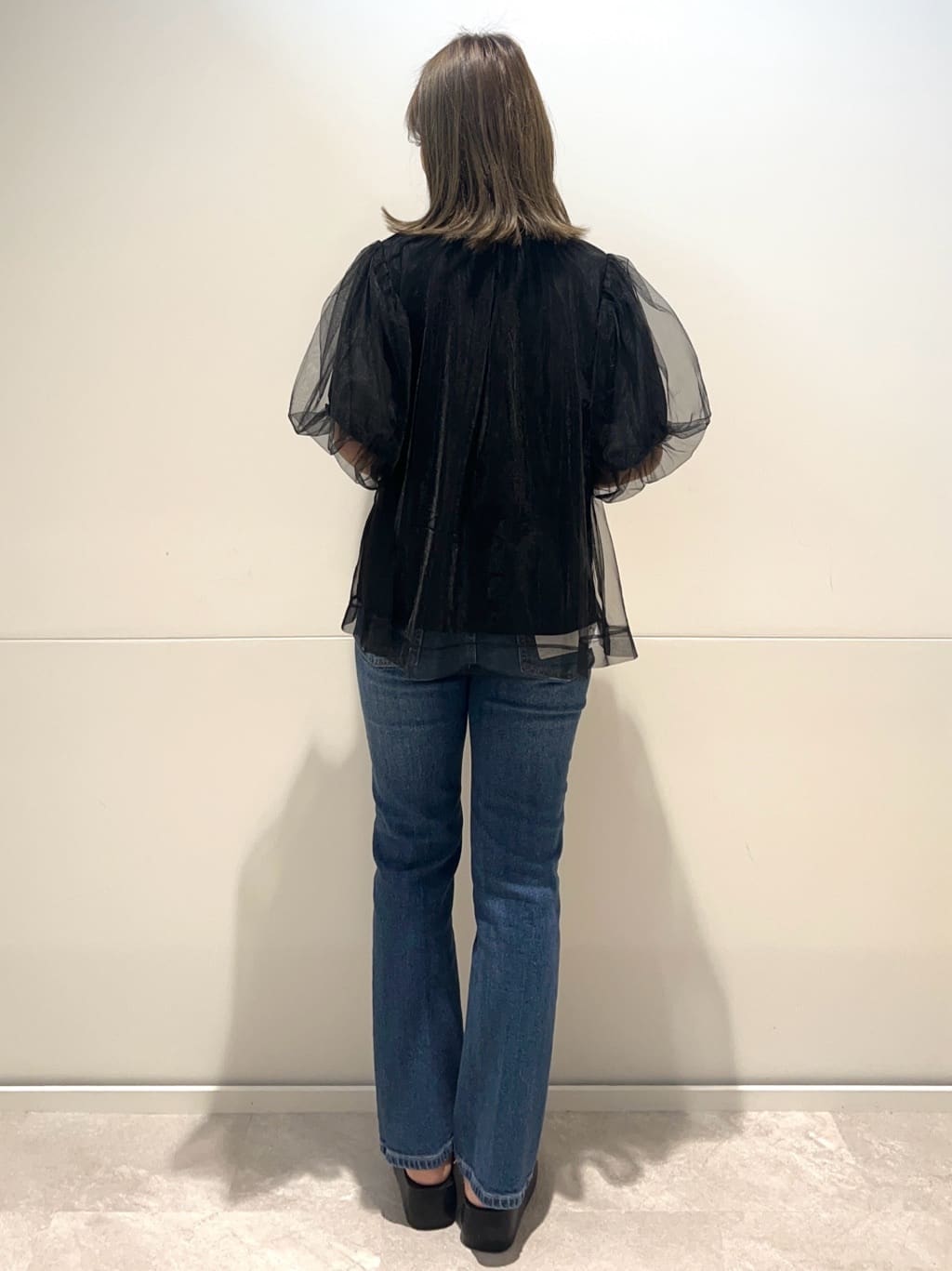 meeさんの「OPAQUE.CLIP｜◆チュールレイヤードトップス【洗濯機洗い可】」を使ったコーディネート