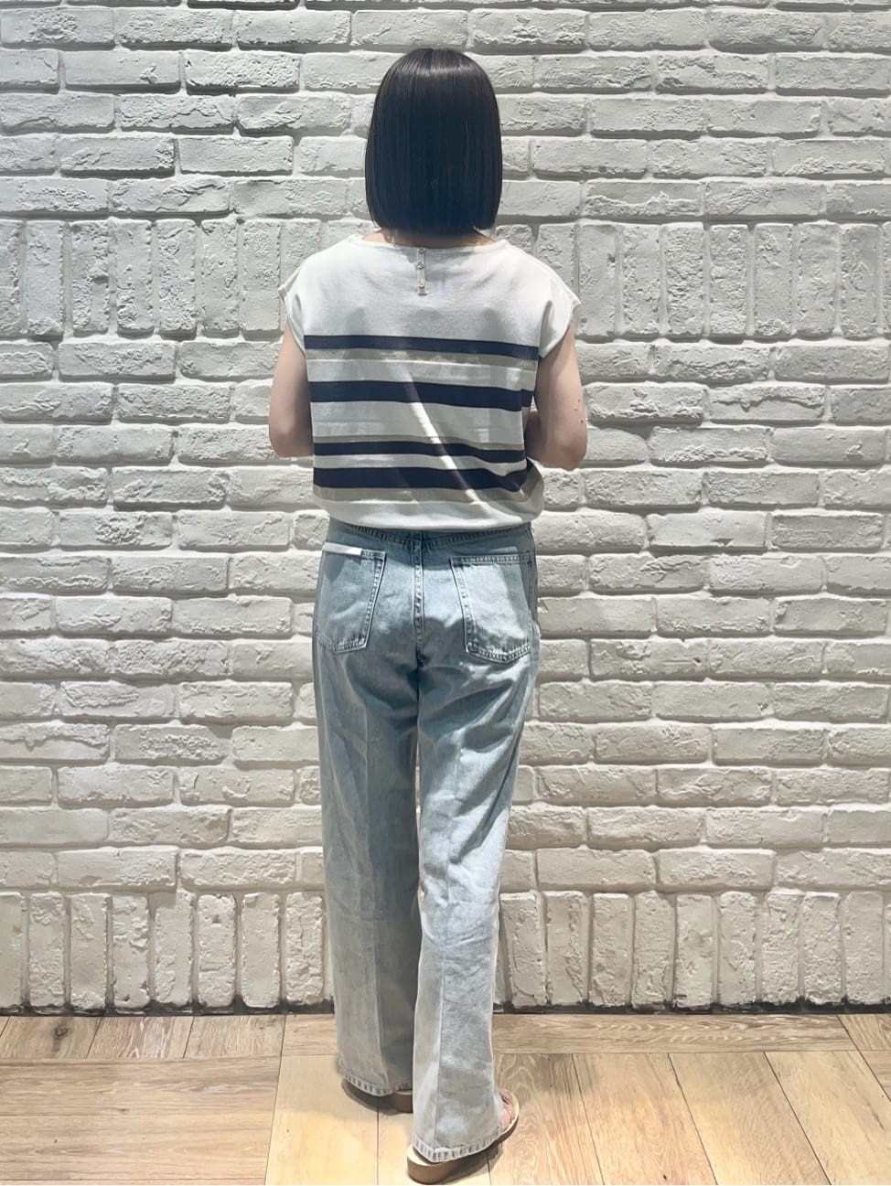 がんさんの「index｜《丈が選べる》ストレートデニムパンツ【洗濯機洗い可】」を使ったコーディネート