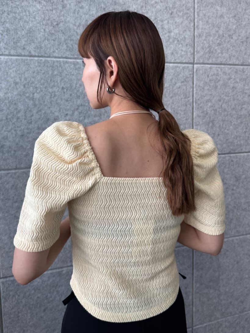 designer yukaさんの「CODE A｜gather puff jersey tops」を使ったコーディネート