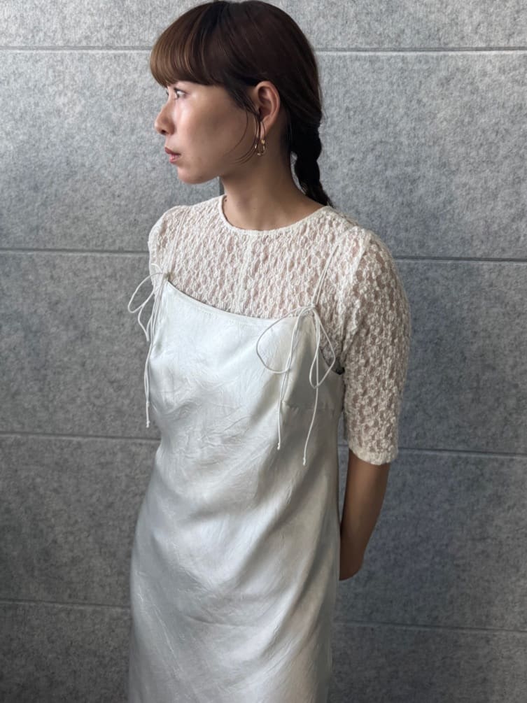 designer yukaさんの「CODE A｜ribbon cami dress」を使ったコーディネート
