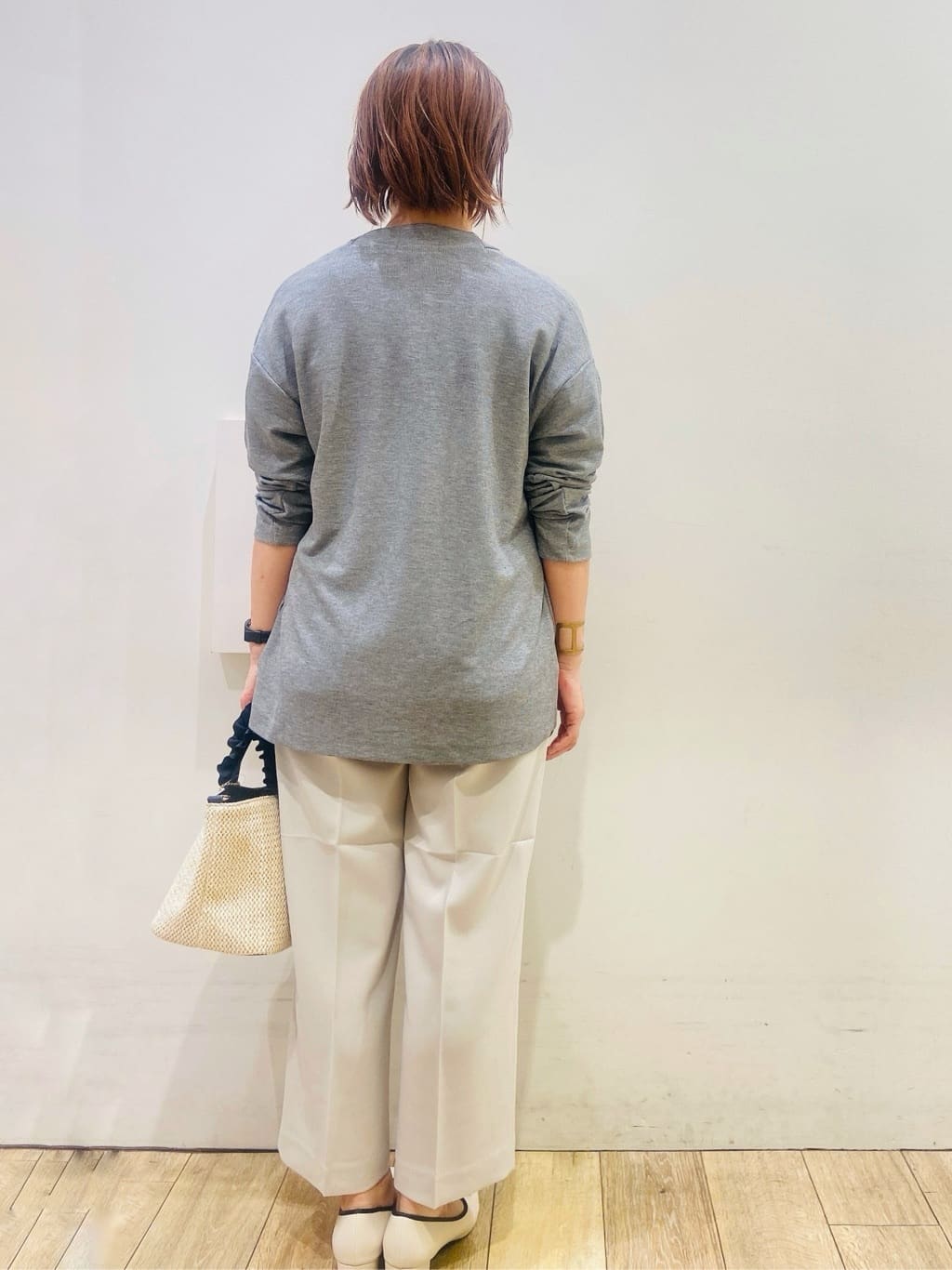 YUKOさんの「index｜ストライプジャージタックスリーブトップス【吸水速乾／洗濯機洗い可】」を使ったコーディネート