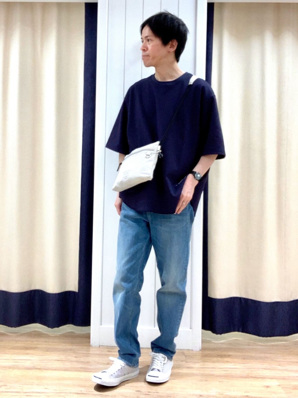 Takaさんの「Dessin｜◆【ユニセックス・洗える】テーパードデニムパンツ」を使ったコーディネート