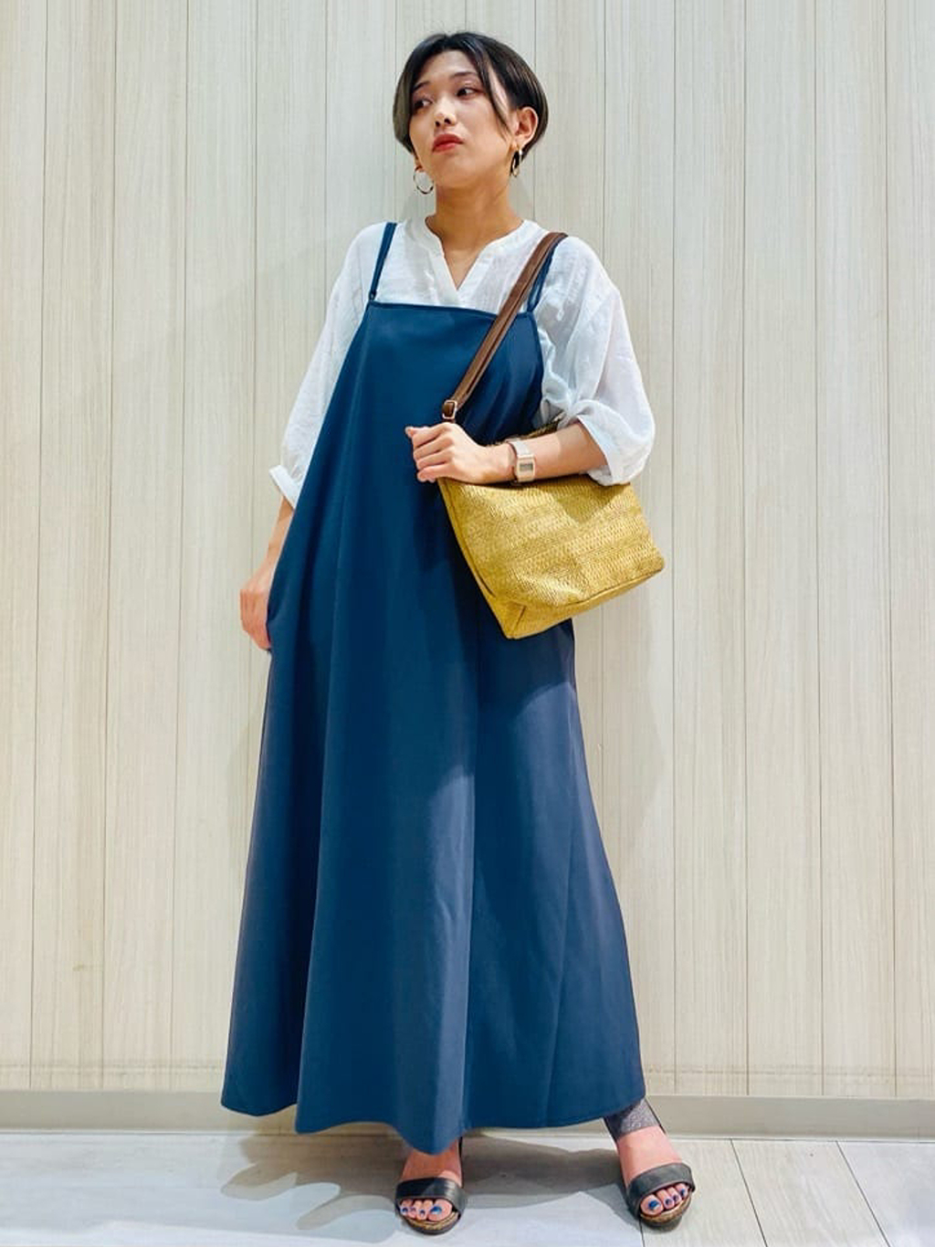 suzuさんの「SHOO･LA･RUE｜◆ペーパーショルダーバッグ」を使ったコーディネート