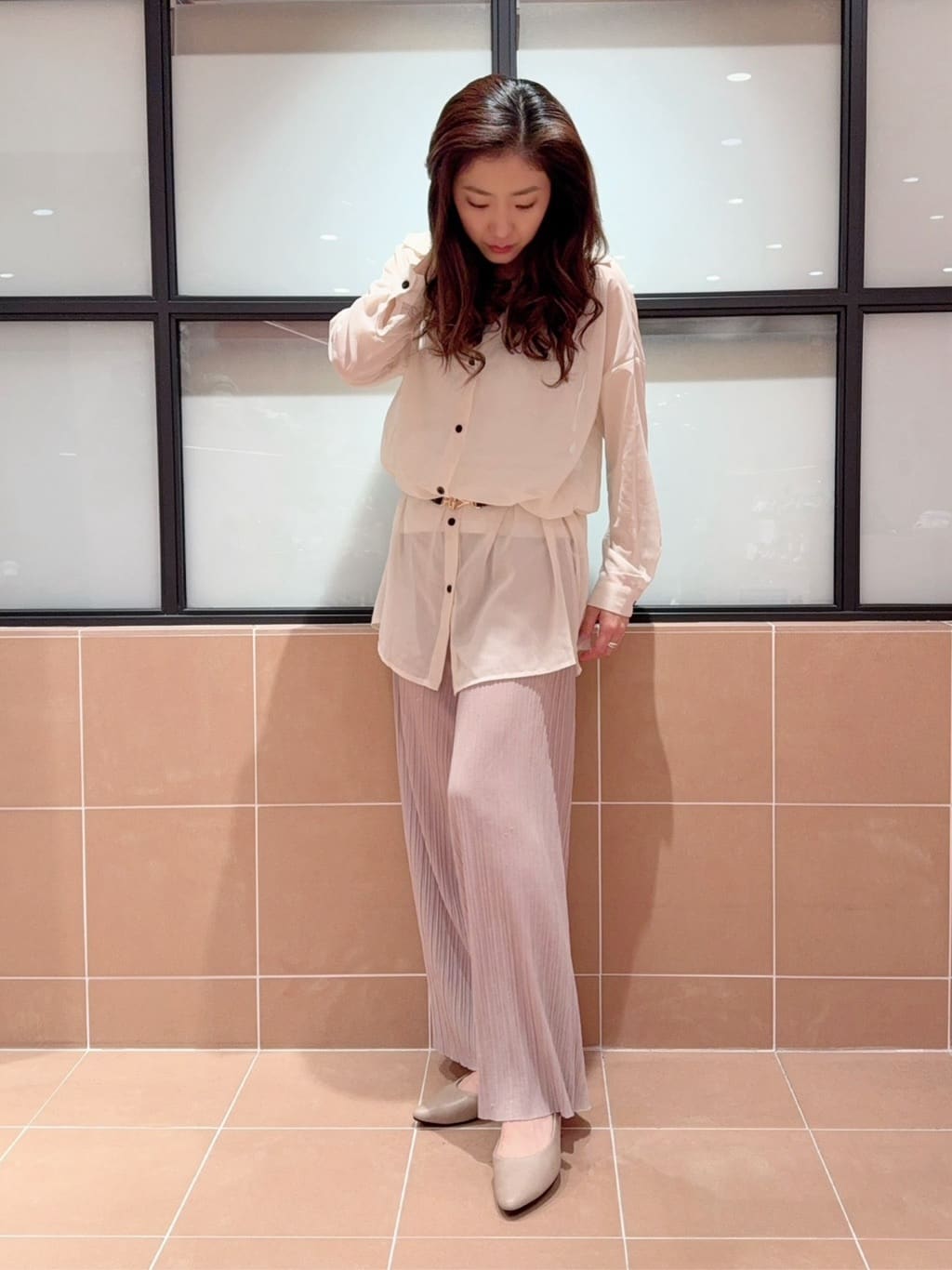 kaoriさんの「ESPERANZA｜《定番》晴雨兼用クッションフラットパンプス」を使ったコーディネート