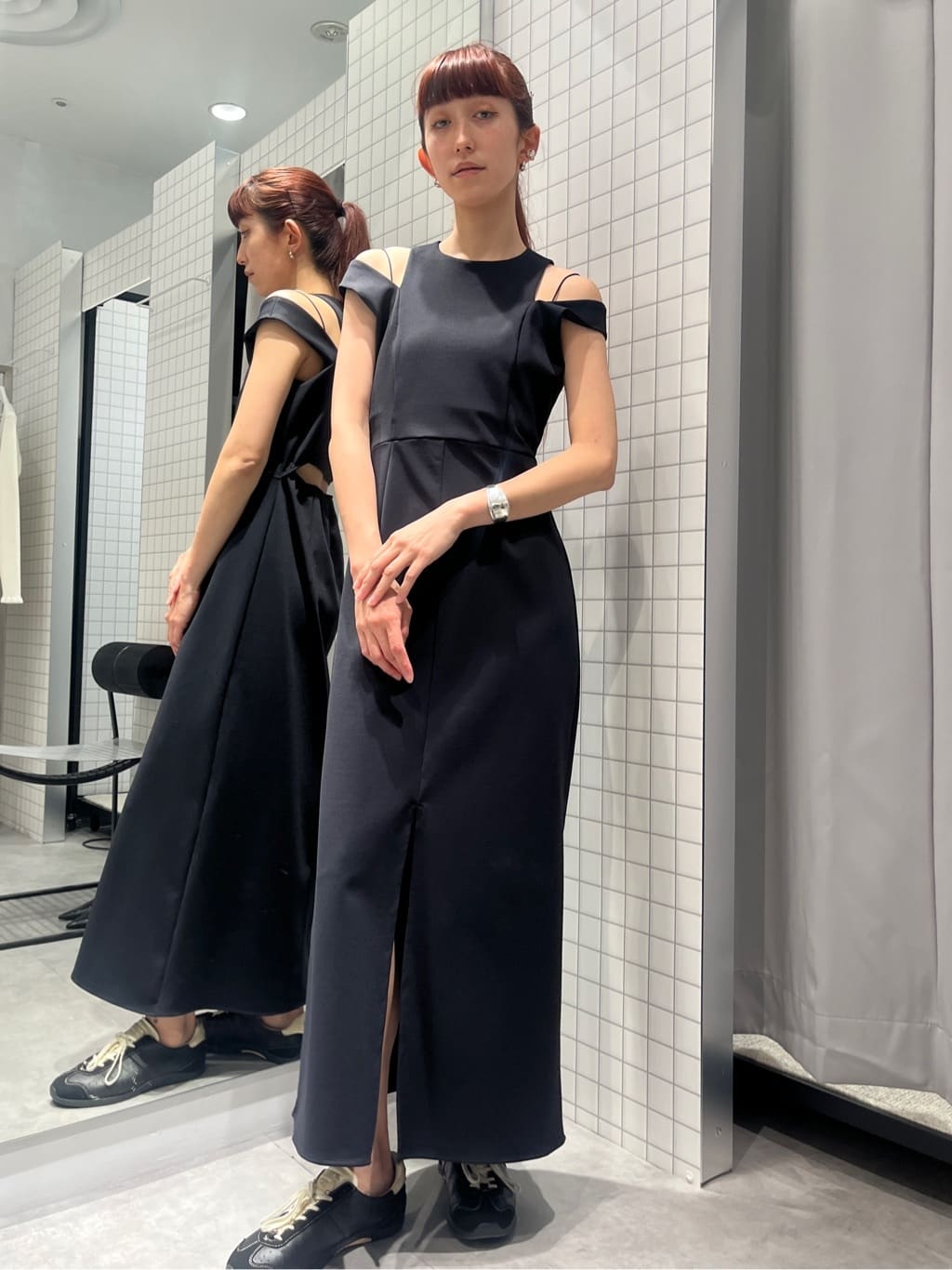 Rielさんの「CODE A｜slit jersey dress」を使ったコーディネート