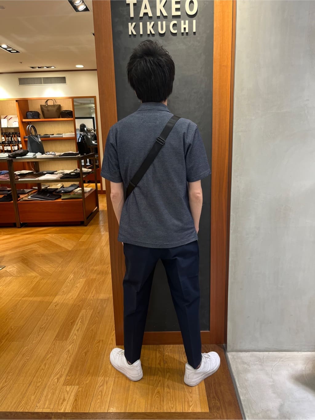 Yokochiさんの「TAKEO KIKUCHI｜【抗菌防臭／9色5サイズ展開】ハニカムメランジ ポロシャツ」を使ったコーディネート