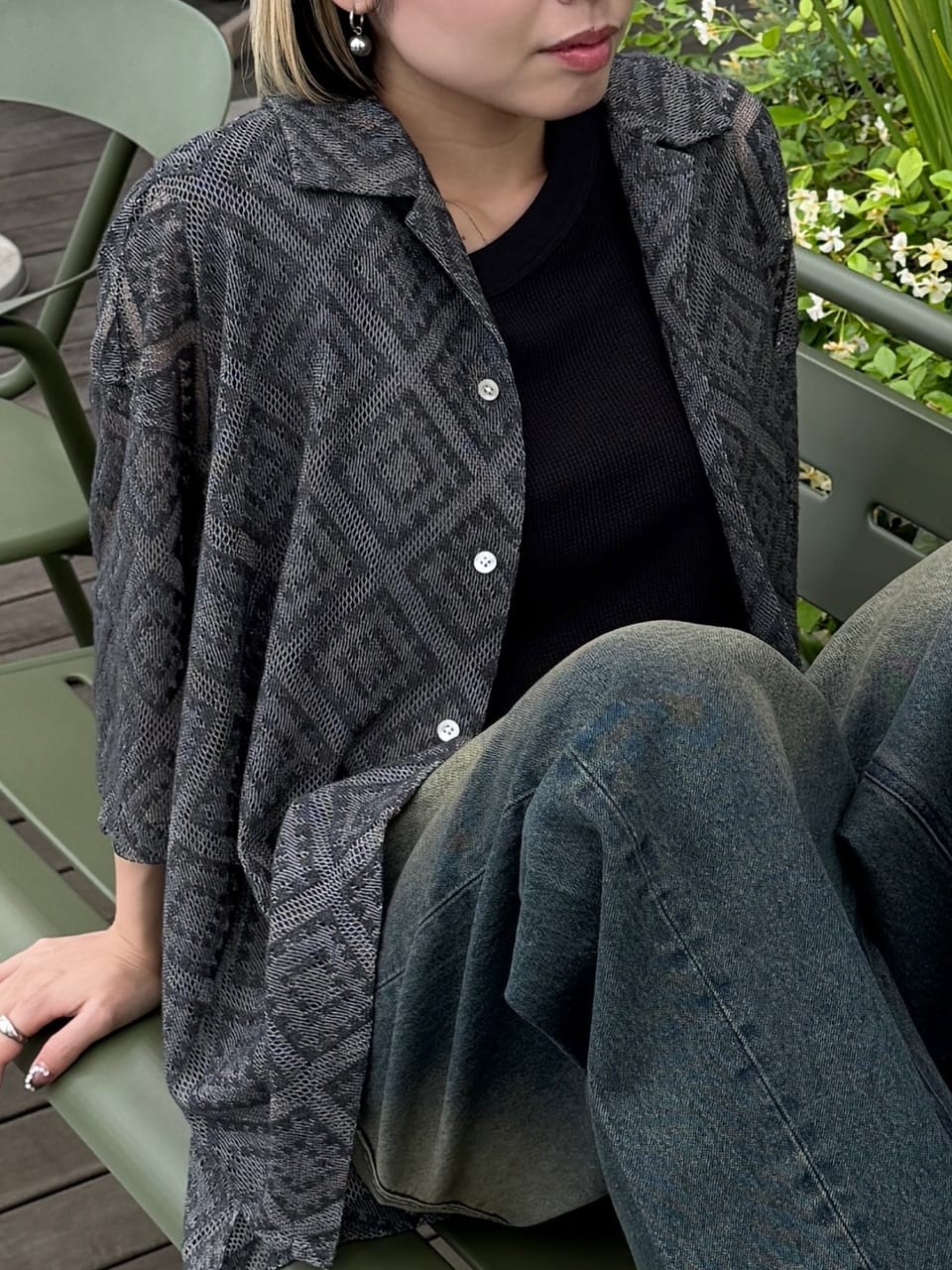 川本葵さんの「tk.TAKEO KIKUCHI｜」を使ったコーディネート
