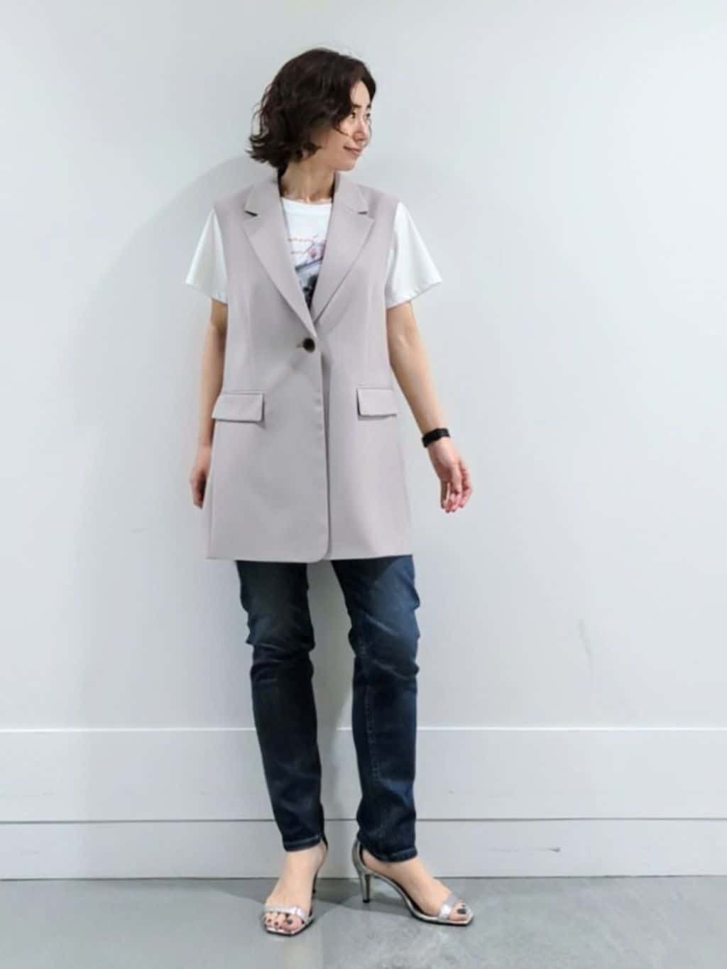 ミズタさんの「UNTITLED｜【Healthy DENIM&times;UNTITLED】別注 R Mrytle（リマートル）テーパードデニム」を使ったコーディネート