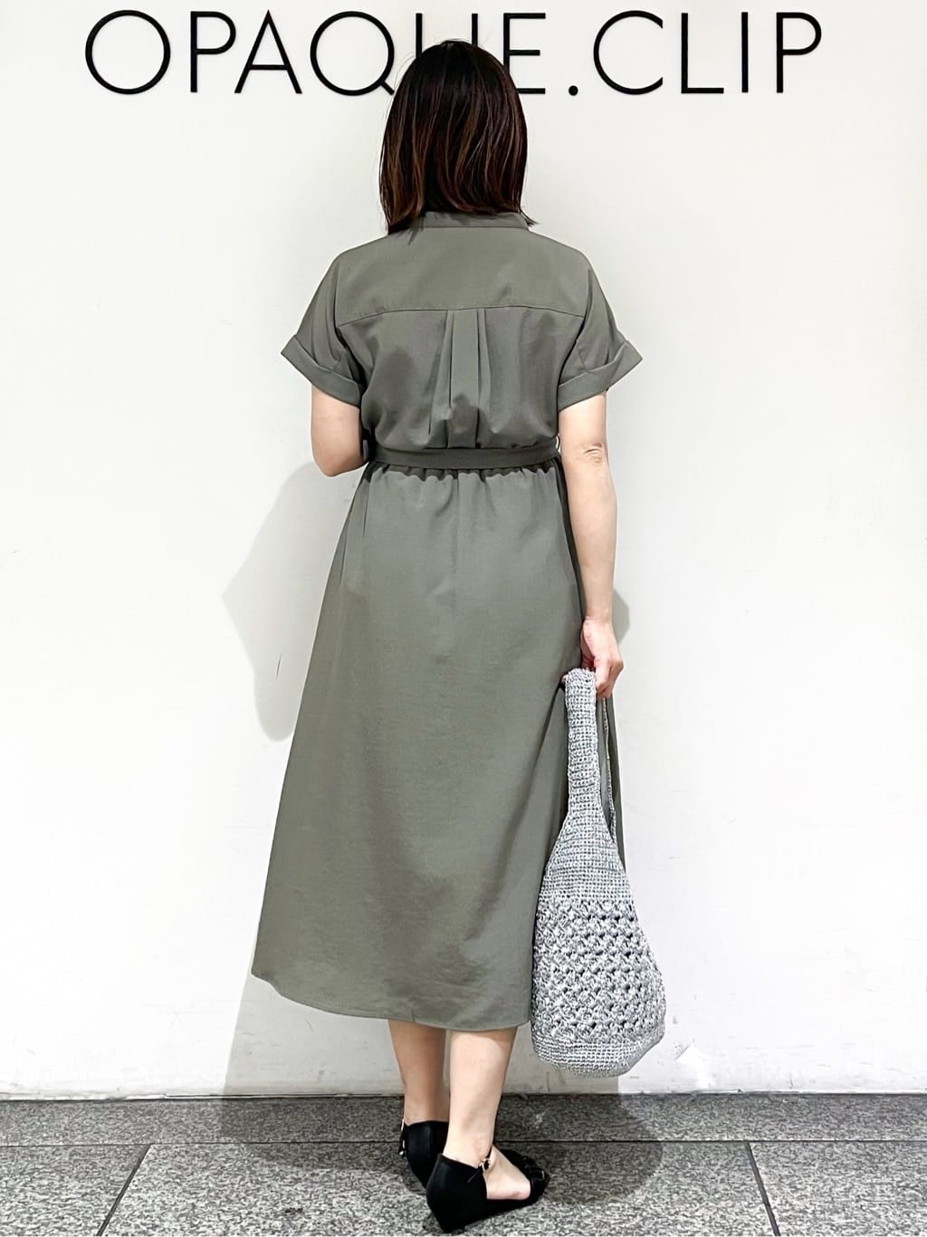 あずささんの「OPAQUE.CLIP｜《7色展開／XS-LLサイズ》ダブルポケットスキッパーシャツワンピース【吸水速乾／防シワ／イージーア」を使ったコーディネート
