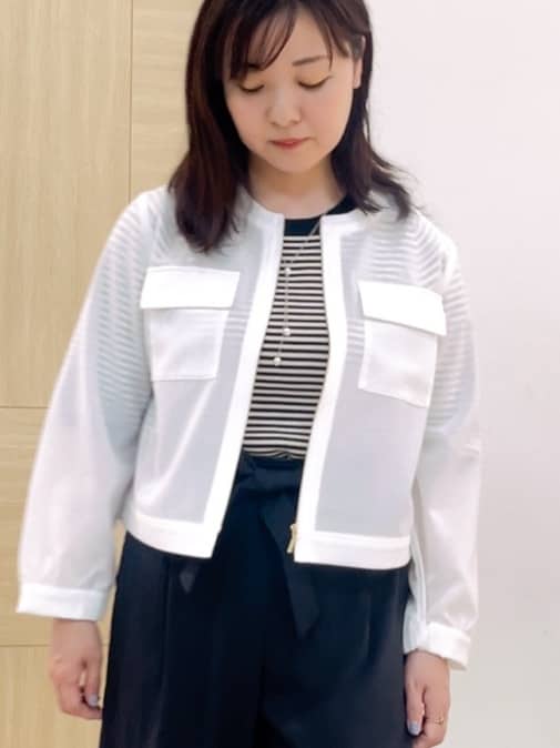 YOさんの「grove｜ひんやり多機能・やわらかドライタッチ五分袖プルオーバー」を使ったコーディネート