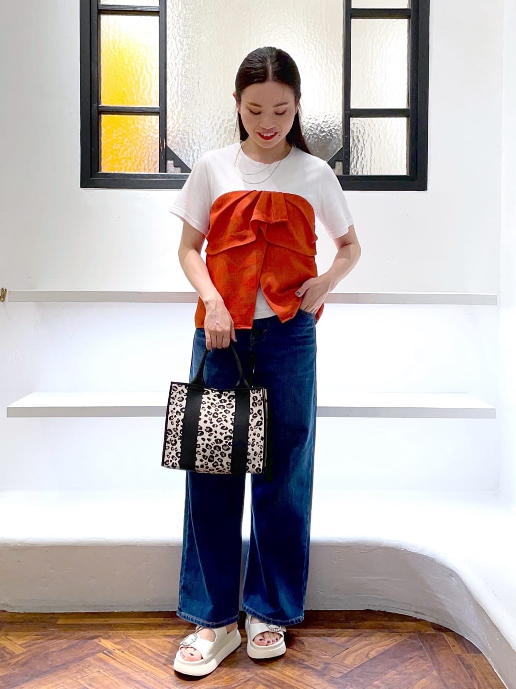 あんりさんの「grove｜【Lee&times;grove別注】WIDE DENIM PANTS」を使ったコーディネート
