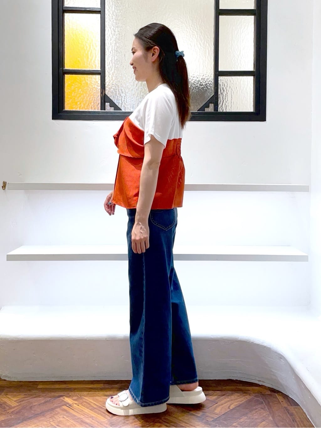 あんりさんの「grove｜【Lee&times;grove別注】WIDE DENIM PANTS」を使ったコーディネート