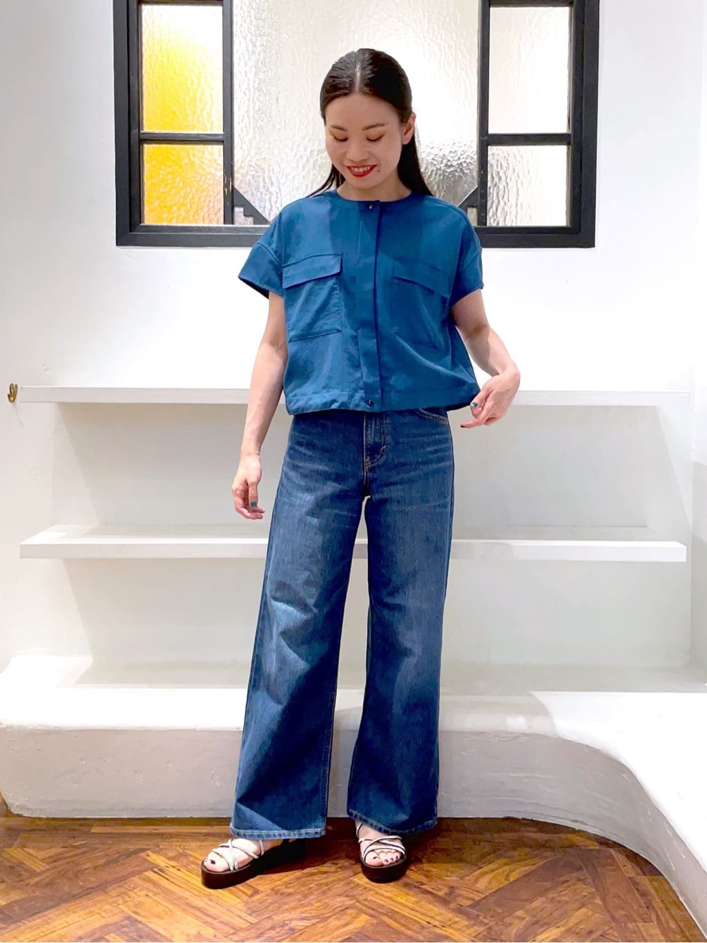 あんりさんの「grove｜【Lee&times;grove別注】WIDE DENIM PANTS」を使ったコーディネート