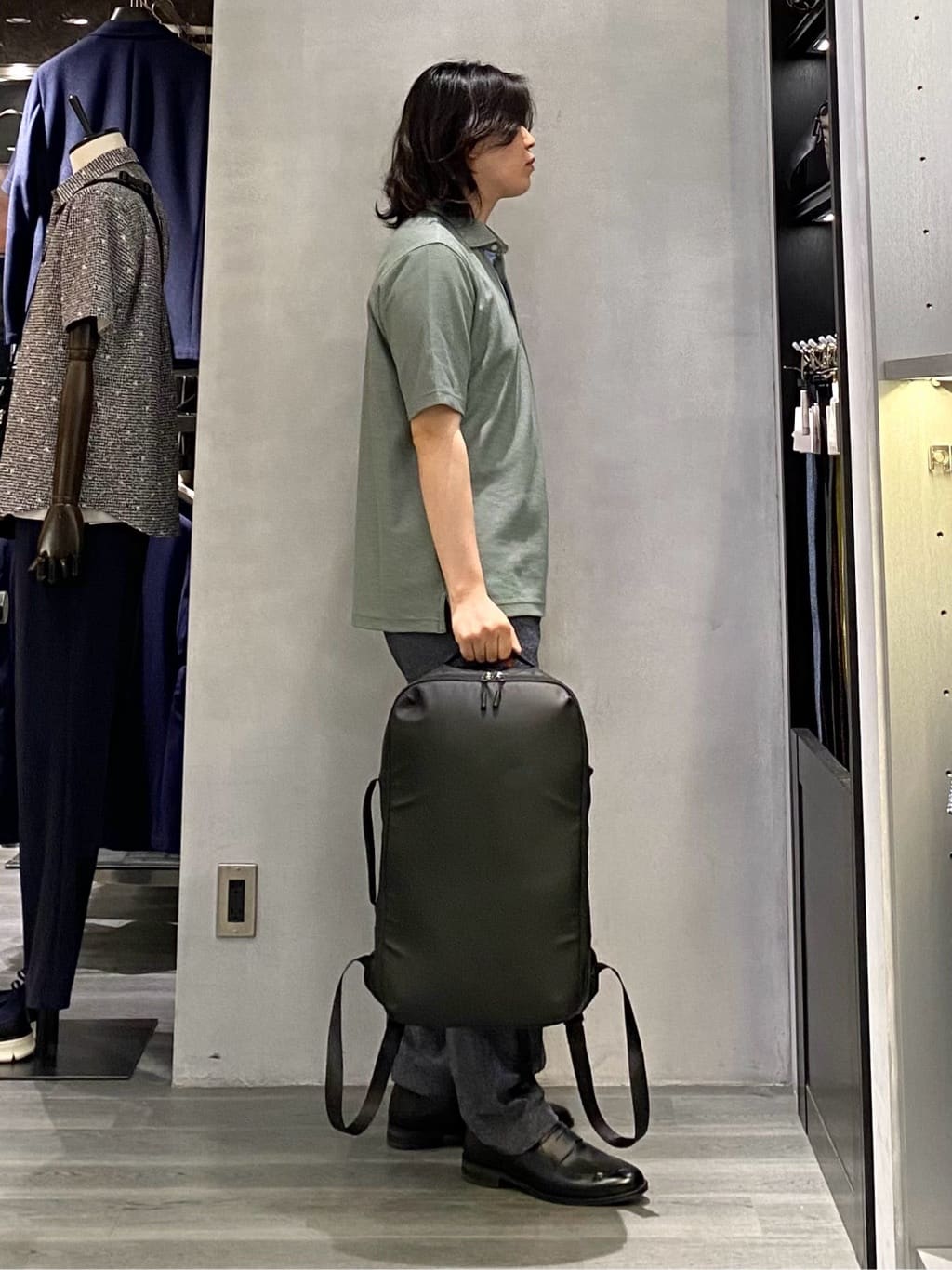 nishiさんの「TAKEO KIKUCHI｜【抗菌防臭／9色5サイズ展開】ハニカムメランジ ポロシャツ」を使ったコーディネート