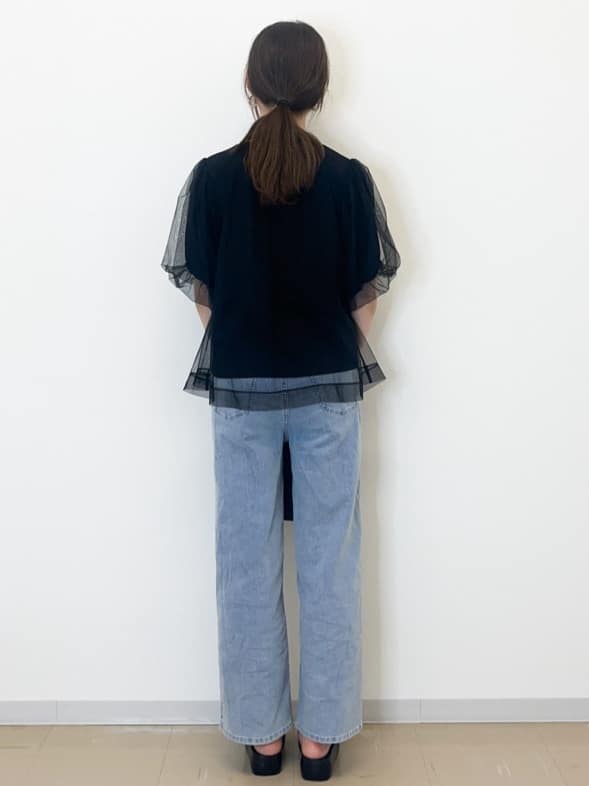 miyuuさんの「OPAQUE.CLIP｜◆チュールレイヤードトップス【洗濯機洗い可】」を使ったコーディネート